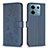 Coque Portefeuille Fleurs Livre Cuir Etui Clapet BF1 pour Xiaomi Redmi Note 13 Pro 5G Bleu