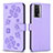 Coque Portefeuille Fleurs Livre Cuir Etui Clapet BF2 pour Xiaomi Redmi K60 5G Violet