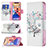 Coque Portefeuille Fleurs Livre Cuir Etui Clapet L01 pour Apple iPhone 13 Mini Mixte Petit