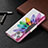 Coque Portefeuille Fleurs Livre Cuir Etui Clapet L01 pour Apple iPhone 15 Plus Colorful Petit