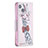 Coque Portefeuille Fleurs Livre Cuir Etui Clapet L01 pour Apple iPhone 15 Plus Rose Petit