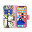 Coque Portefeuille Fleurs Livre Cuir Etui Clapet L02 pour Apple iPhone 13 Mixte Petit