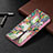 Coque Portefeuille Fleurs Livre Cuir Etui Clapet L02 pour Apple iPhone 13 Mixte Petit