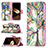 Coque Portefeuille Fleurs Livre Cuir Etui Clapet L02 pour Apple iPhone 15 Mixte Petit