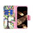 Coque Portefeuille Fleurs Livre Cuir Etui Clapet L02 pour Apple iPhone 15 Mixte Petit