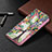 Coque Portefeuille Fleurs Livre Cuir Etui Clapet L02 pour Apple iPhone 15 Mixte Petit