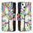 Coque Portefeuille Fleurs Livre Cuir Etui Clapet L03 pour Apple iPhone 13 Mini Mixte