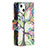 Coque Portefeuille Fleurs Livre Cuir Etui Clapet L03 pour Apple iPhone 15 Mixte Petit