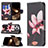 Coque Portefeuille Fleurs Livre Cuir Etui Clapet L07 pour Apple iPhone 16 Pro Max Marron