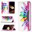 Coque Portefeuille Fleurs Livre Cuir Etui Clapet pour Apple iPhone 15 Plus Colorful Petit