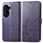 Coque Portefeuille Fleurs Livre Cuir Etui Clapet pour Asus ZenFone 10 Violet