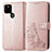 Coque Portefeuille Fleurs Livre Cuir Etui Clapet pour Google Pixel 5a 5G Or Rose