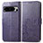 Coque Portefeuille Fleurs Livre Cuir Etui Clapet pour Google Pixel 8 Pro 5G Violet