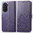 Coque Portefeuille Fleurs Livre Cuir Etui Clapet pour Huawei Nova 10 Violet