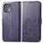 Coque Portefeuille Fleurs Livre Cuir Etui Clapet pour Motorola Moto Edge 20 Lite 5G Violet