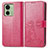 Coque Portefeuille Fleurs Livre Cuir Etui Clapet pour Motorola Moto Edge (2023) 5G Rose Rouge