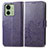 Coque Portefeuille Fleurs Livre Cuir Etui Clapet pour Motorola Moto Edge (2023) 5G Violet