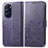 Coque Portefeuille Fleurs Livre Cuir Etui Clapet pour Motorola Moto Edge Plus (2022) 5G Violet