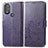 Coque Portefeuille Fleurs Livre Cuir Etui Clapet pour Motorola Moto G Play Gen 2 Violet