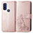 Coque Portefeuille Fleurs Livre Cuir Etui Clapet pour Motorola Moto G Pure Rose