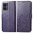 Coque Portefeuille Fleurs Livre Cuir Etui Clapet pour Motorola Moto G14 Violet