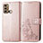 Coque Portefeuille Fleurs Livre Cuir Etui Clapet pour Motorola Moto G40 Fusion Rose