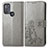 Coque Portefeuille Fleurs Livre Cuir Etui Clapet pour Motorola Moto G50 Gris