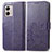 Coque Portefeuille Fleurs Livre Cuir Etui Clapet pour Motorola Moto G53 5G Violet