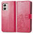 Coque Portefeuille Fleurs Livre Cuir Etui Clapet pour Motorola Moto G53j 5G Rose Rouge