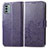 Coque Portefeuille Fleurs Livre Cuir Etui Clapet pour Nokia G22 Violet