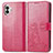 Coque Portefeuille Fleurs Livre Cuir Etui Clapet pour Nothing Phone 2 Rose Rouge