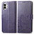 Coque Portefeuille Fleurs Livre Cuir Etui Clapet pour Nothing Phone 2 Violet