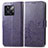 Coque Portefeuille Fleurs Livre Cuir Etui Clapet pour OnePlus 10T 5G Violet