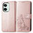 Coque Portefeuille Fleurs Livre Cuir Etui Clapet pour OnePlus Nord 3 5G Or Rose