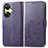 Coque Portefeuille Fleurs Livre Cuir Etui Clapet pour OnePlus Nord CE 3 5G Violet