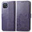 Coque Portefeuille Fleurs Livre Cuir Etui Clapet pour Oppo A16e Violet