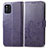 Coque Portefeuille Fleurs Livre Cuir Etui Clapet pour Oppo Find X3 Pro 5G Violet