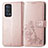 Coque Portefeuille Fleurs Livre Cuir Etui Clapet pour Oppo Reno6 Pro+ Plus 5G Rose