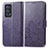 Coque Portefeuille Fleurs Livre Cuir Etui Clapet pour Oppo Reno6 Pro+ Plus 5G Violet