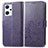 Coque Portefeuille Fleurs Livre Cuir Etui Clapet pour Oppo Reno7 A Violet