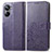 Coque Portefeuille Fleurs Livre Cuir Etui Clapet pour Realme 10 Pro 5G Violet