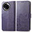 Coque Portefeuille Fleurs Livre Cuir Etui Clapet pour Realme 11 5G Violet