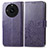 Coque Portefeuille Fleurs Livre Cuir Etui Clapet pour Realme 11 Pro 5G Violet