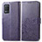 Coque Portefeuille Fleurs Livre Cuir Etui Clapet pour Realme 8 5G Violet