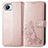 Coque Portefeuille Fleurs Livre Cuir Etui Clapet pour Realme C30 Or Rose