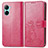 Coque Portefeuille Fleurs Livre Cuir Etui Clapet pour Realme C33 (2023) Rose Rouge