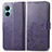 Coque Portefeuille Fleurs Livre Cuir Etui Clapet pour Realme C33 Violet