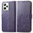 Coque Portefeuille Fleurs Livre Cuir Etui Clapet pour Realme C35 Violet