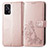 Coque Portefeuille Fleurs Livre Cuir Etui Clapet pour Realme GT 5G Or Rose