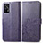 Coque Portefeuille Fleurs Livre Cuir Etui Clapet pour Realme GT 5G Violet